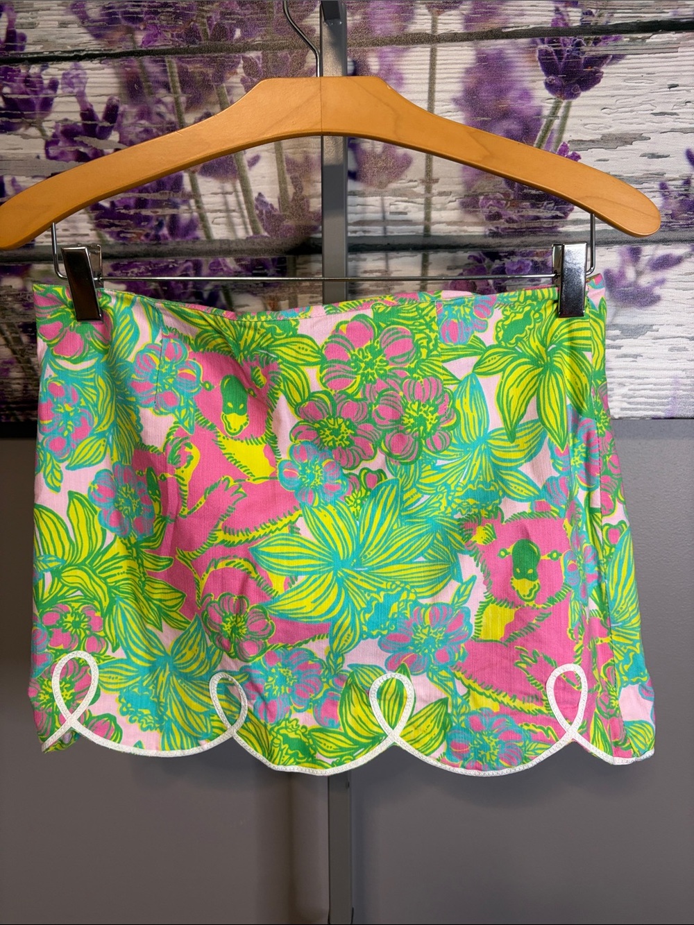 Lilly Pulitzer Originals Tate Skirt Koala Big Squeeze Size 2 Scalloped Hem